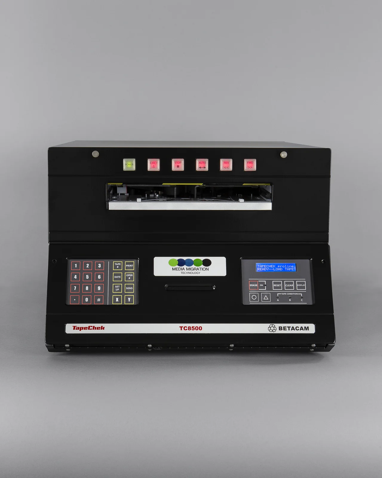 TapeChek TC8500 Betacam evaluator cleaner — front view